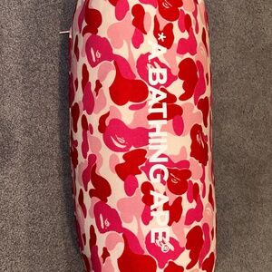 Bape pink & white camouflage throw pillow